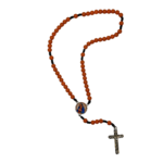 Terço de Nossa Senhora de Guadalupe emborrachado terracota