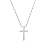 Colar Masculino com Cruz Grossa em Inox - Prata