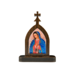 Mini Capela de Nossa Senhora de Guadalupe em MDF - Marrom Escuro